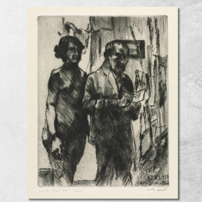 Dans L'Atelier Lovis Corinth lcr44 tableau impression sur toile