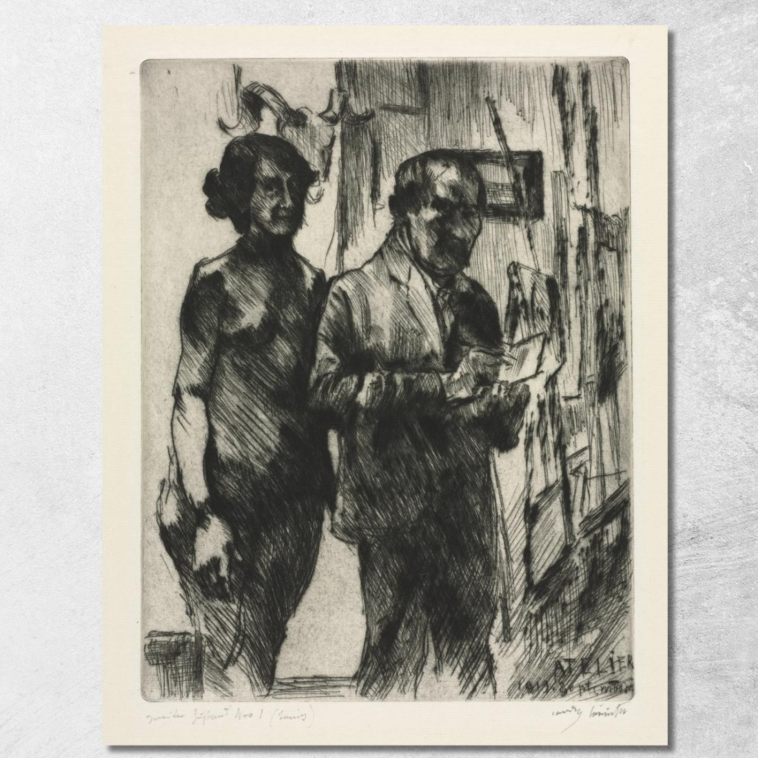 Dans L'Atelier Lovis Corinth lcr44 tableau impression sur toile