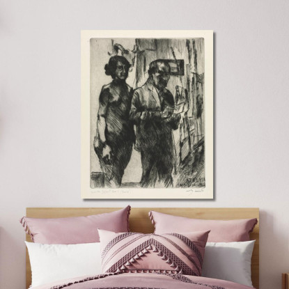 Dans L'Atelier Lovis Corinth lcr44 tableau impression sur toile