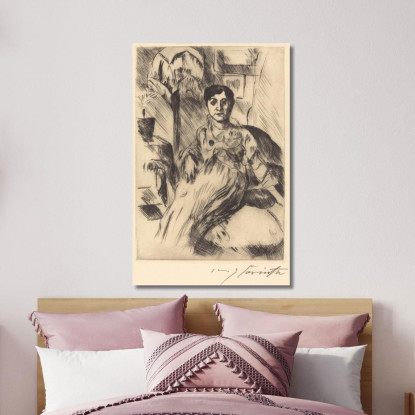 Intérieur Avec Femme Lovis Corinth lcr48 tableau impression sur toile