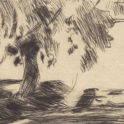 Paysage Avec Vaches Lovis Corinth lcr52 tableau impression sur toile