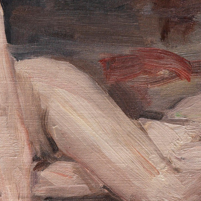 Nu De Jeune Fille Blonde Allongée Sur Un Tapis Coloré Lovis Corinth lcr56 tableau impression sur toile