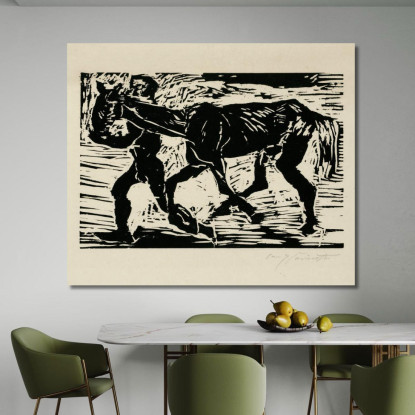 Homme Et Cheval Lovis Corinth lcr60 tableau impression sur toile