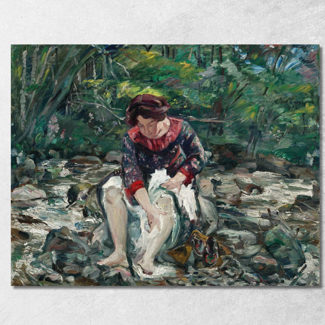 Jeune Fille Dans Un Ruisseau Forestier Lovis Corinth lcr61 tableau impression sur toile