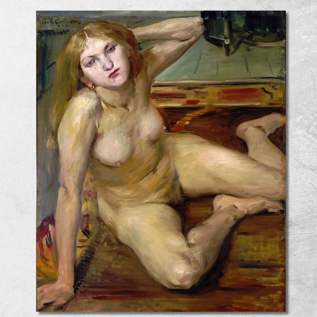 Jeune Fille Nue Sur Un Tapis Lovis Corinth lcr64 tableau impression sur toile
