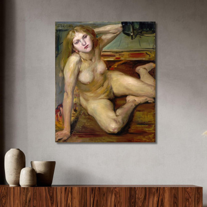 Jeune Fille Nue Sur Un Tapis Lovis Corinth lcr64 tableau impression sur toile