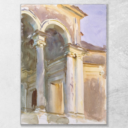Loggia Villa Giulia Rome John Singer Sargent jss138 quadro stampato su tela