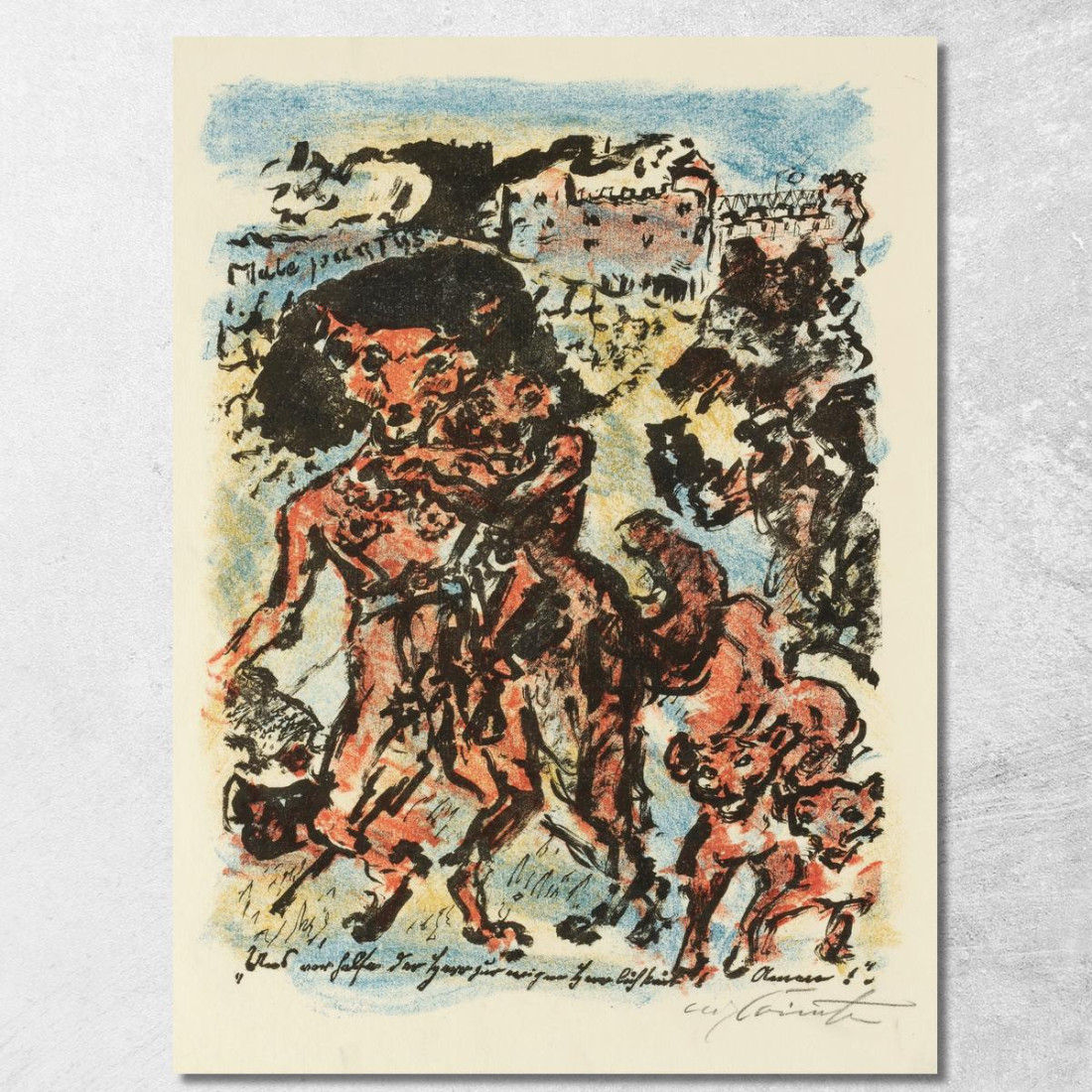 Reinecke Avec Sa Femme Et Ses Enfants Fier De Sa Promotion Au Poste De Chancelier Du Reich Lovis Corinth lcr71 tableau impressi