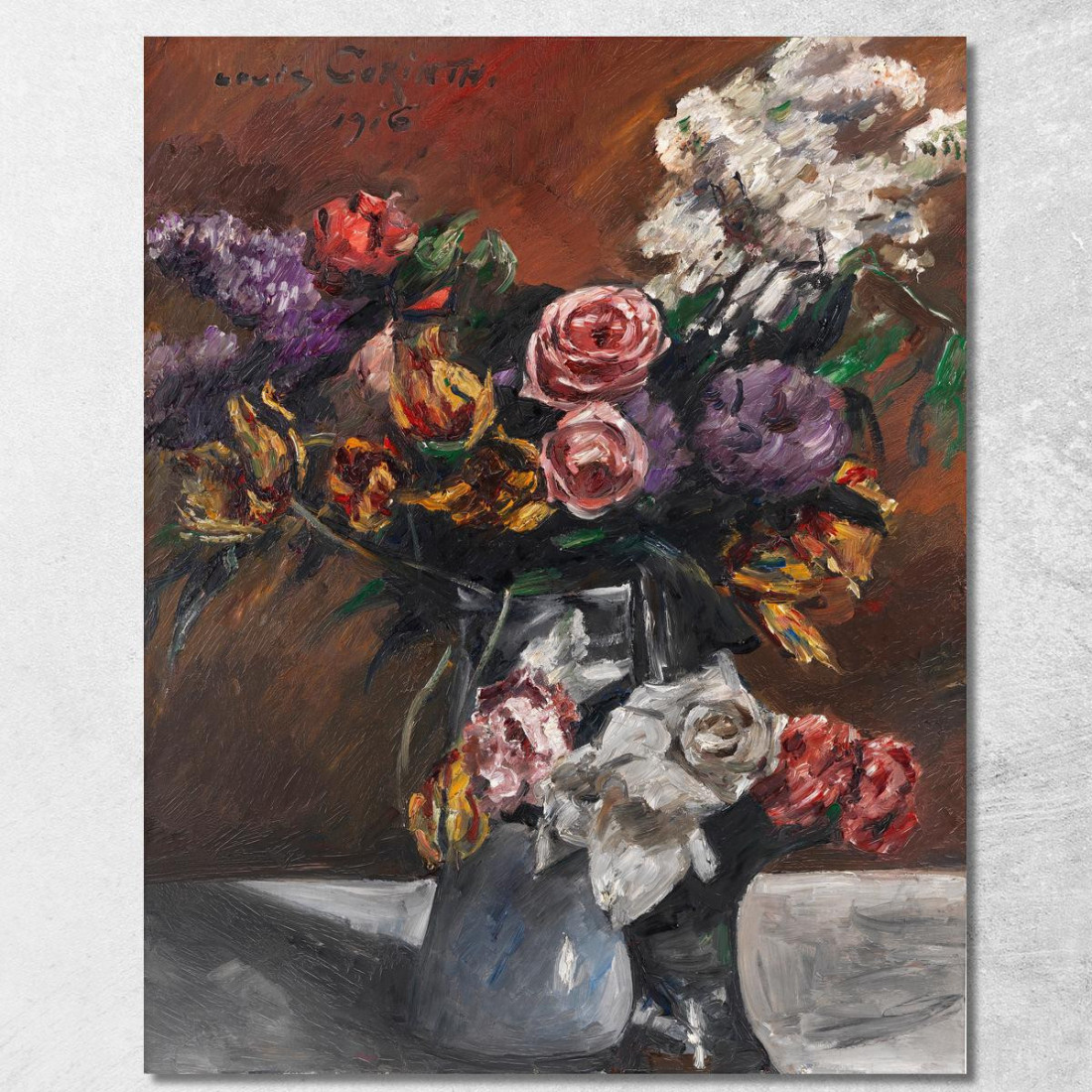 Roses Tulipes Et Lilas Lovis Corinth lcr77 tableau impression sur toile