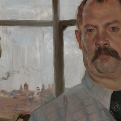 Autoportrait Avec Squelette Lovis Corinth lcr88 tableau impression sur toile