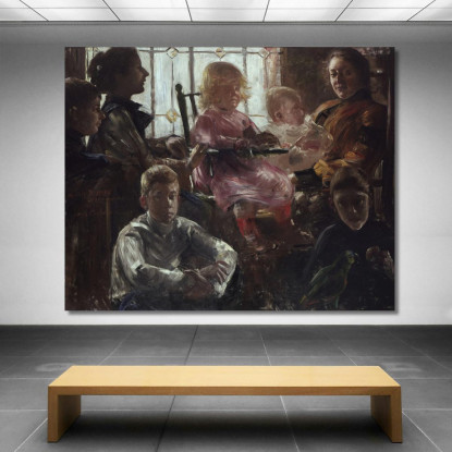 La Famille Du Peintre Fritz Rumpf Lovis Corinth lcr96 tableau impression sur toile