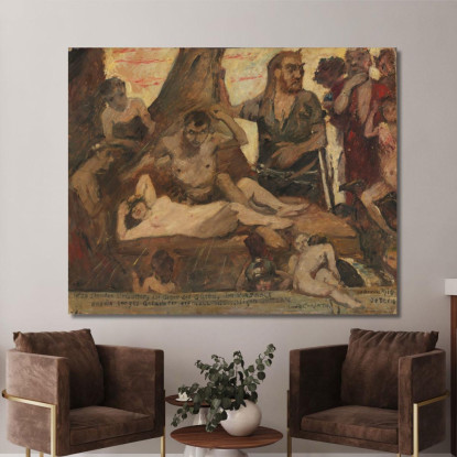 Le Rire Homérique Lovis Corinth lcr97 tableau impression sur toile