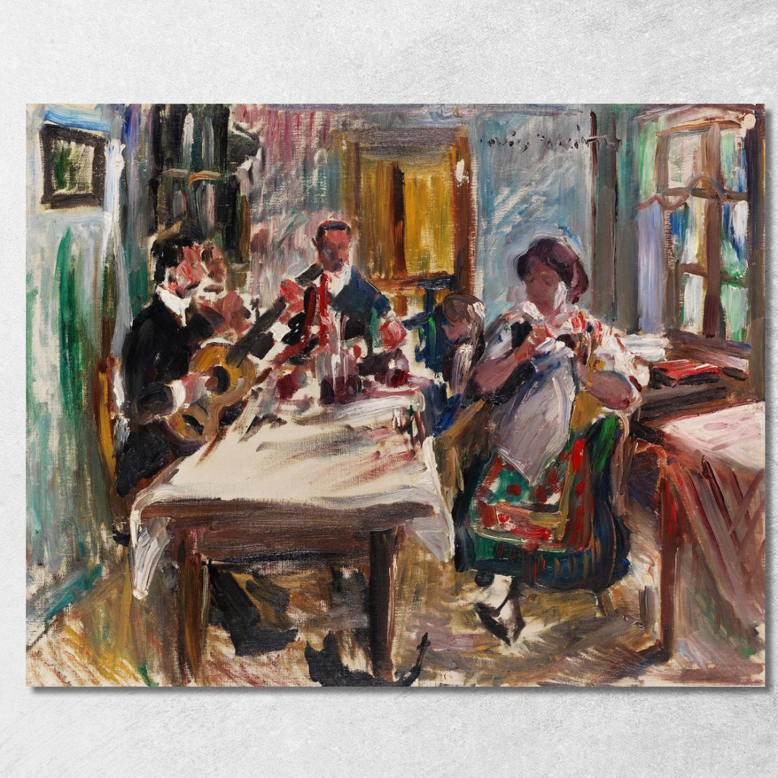 Intérieur Paysan Tyrolien Lovis Corinth lcr100 tableau impression sur toile