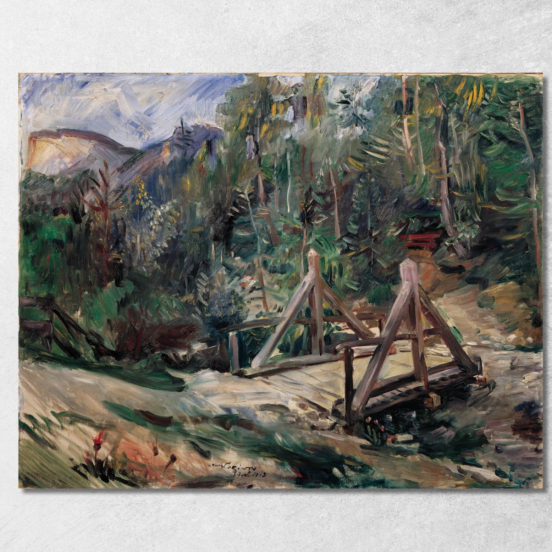 Paysage Tyrolien Avec Pont Lovis Corinth lcr101 tableau impression sur toile