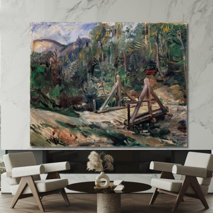 Paysage Tyrolien Avec Pont Lovis Corinth lcr101 tableau impression sur toile