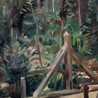 Paysage Tyrolien Avec Pont Lovis Corinth lcr101 tableau impression sur toile