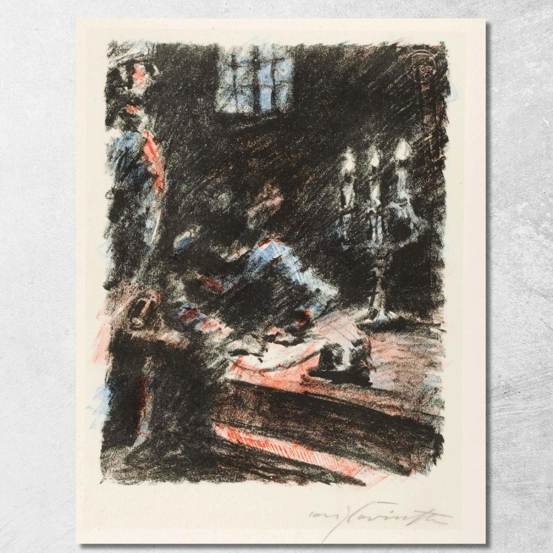 Torgau. Le Roi Écrit Sur Les Marches De L'Autel Lovis Corinth lcr102 tableau impression sur toile