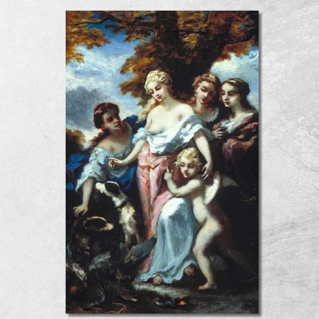 Diana Dopo La Caccia Narcisse-Virgile Diaz de La Peña nvd16 quadro stampato su tela