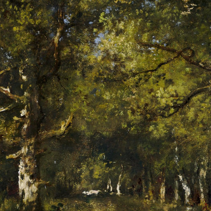 Scena Nella Foresta Narcisse-Virgile Diaz de La Peña nvd29 quadro stampato su tela