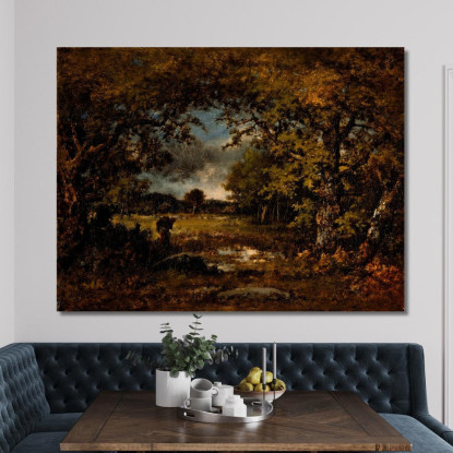 Paesaggio Narcisse-Virgile Diaz de La Peña nvd40 quadro stampato su tela