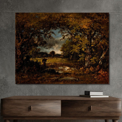 Paesaggio Narcisse-Virgile Diaz de La Peña nvd40 quadro stampato su tela