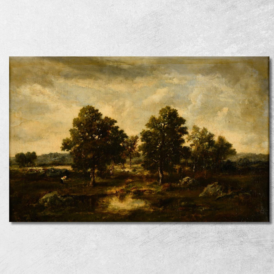 Stagno In Una Brughiera Narcisse-Virgile Diaz de La Peña nvd47 quadro stampato su tela