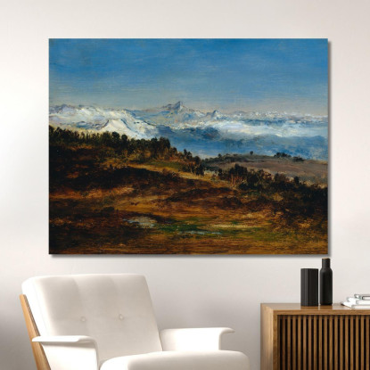 I Pirenei Il Pic Du Midi De Bigorre Narcisse-Virgile Diaz de La Peña nvd73 quadro stampato su tela