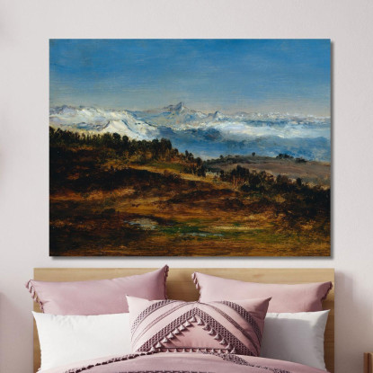 I Pirenei Il Pic Du Midi De Bigorre Narcisse-Virgile Diaz de La Peña nvd73 quadro stampato su tela