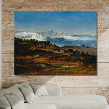 I Pirenei Il Pic Du Midi De Bigorre Narcisse-Virgile Diaz de La Peña nvd73 quadro stampato su tela