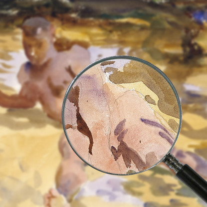 Uomo Sulla Spiaggia Florida John Singer Sargent jss153 quadro stampato su tela
