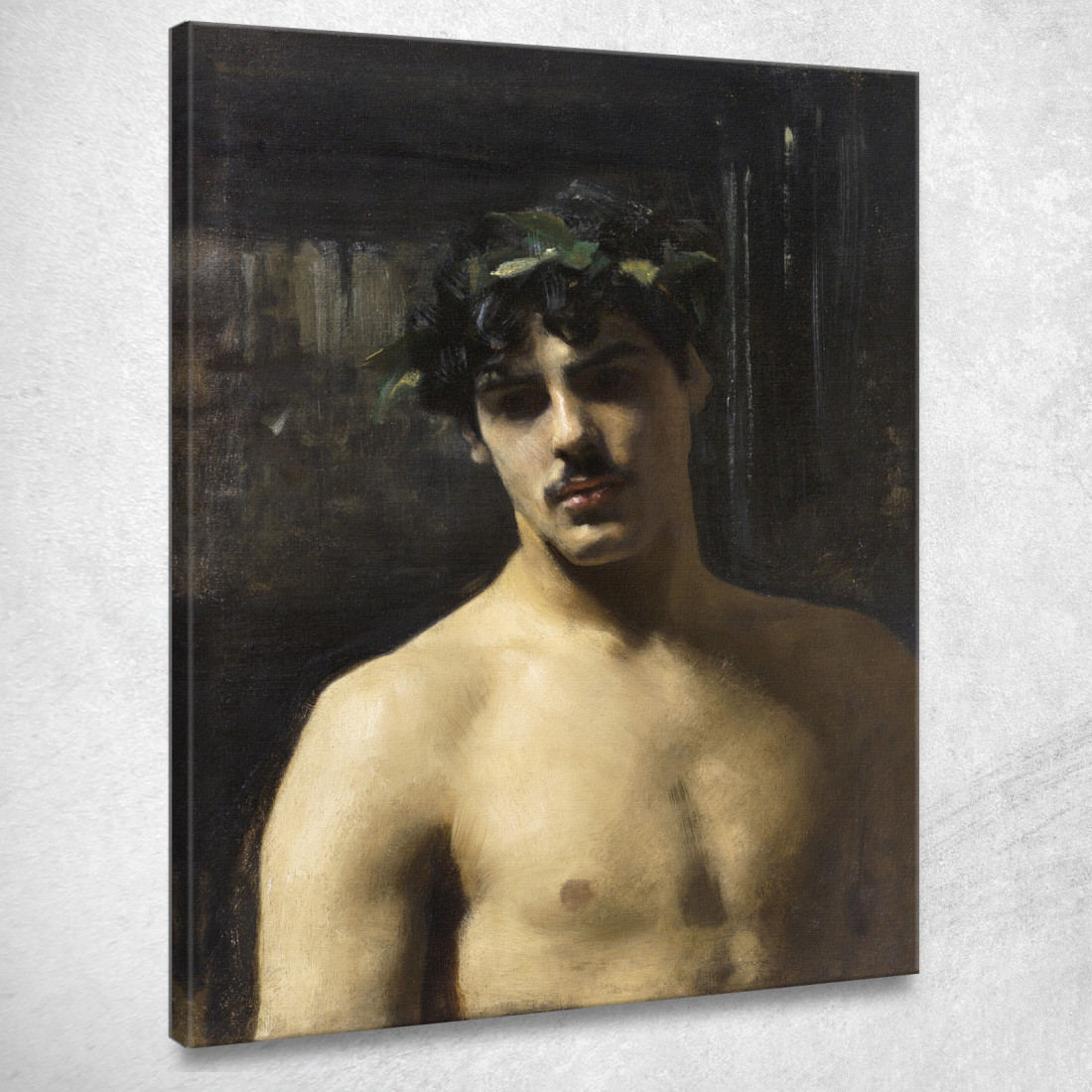 Uomo Che Indossa Gli Allori John Singer Sargent jss154 quadro stampato su tela