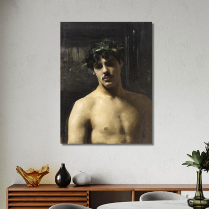 Uomo Che Indossa Gli Allori John Singer Sargent jss154 quadro stampato su tela