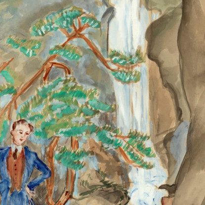 Corteggiamento Nils Dardel ndr4 quadro stampato su tela