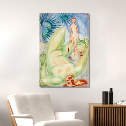 Davide E Golia Nils Dardel ndr6 quadro stampato su tela