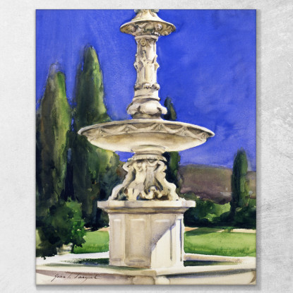 Fontana Di Marmo In Italia John Singer Sargent jss156 quadro stampato su tela