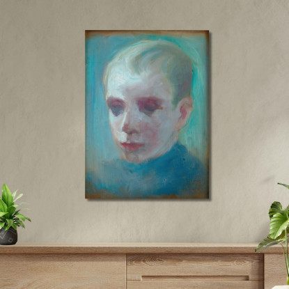 Testa Di Ragazzo Nils Dardel ndr17 quadro stampato su tela