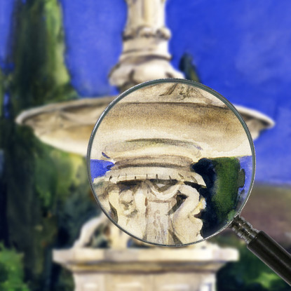 Fontana Di Marmo In Italia John Singer Sargent jss156 quadro stampato su tela