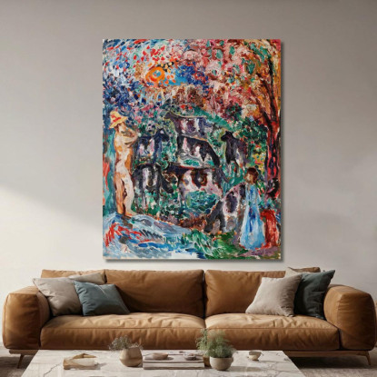 Pastore Nils Dardel ndr23 quadro stampato su tela
