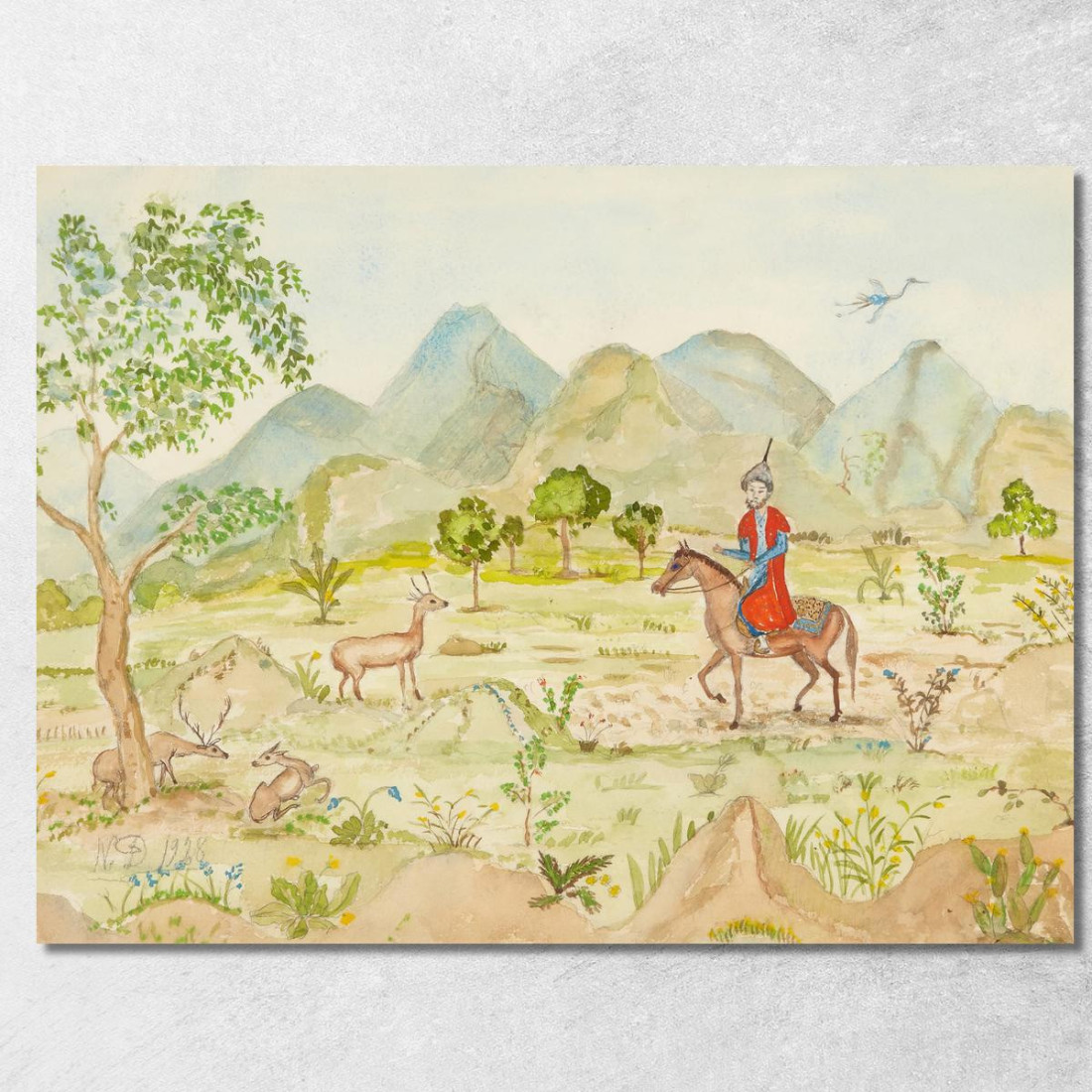 Paesaggio Con Cavaliere Nils Dardel ndr27 quadro stampato su tela