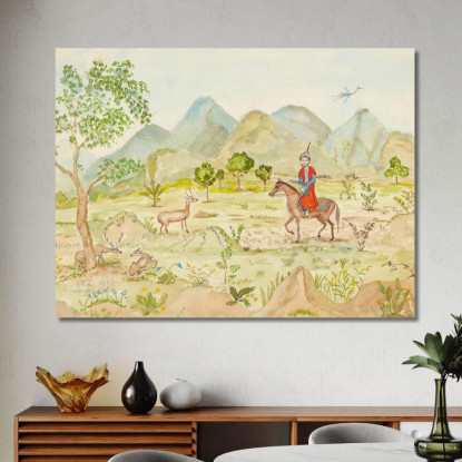 Paesaggio Con Cavaliere Nils Dardel ndr27 quadro stampato su tela
