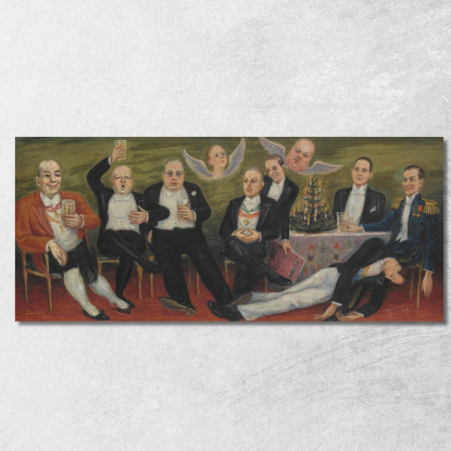 Il Piccolo Club Della Vigilia Di Natale Nils Dardel ndr29 quadro stampato su tela