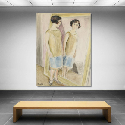 Lucienne Allo Specchio Nils Dardel ndr30 quadro stampato su tela