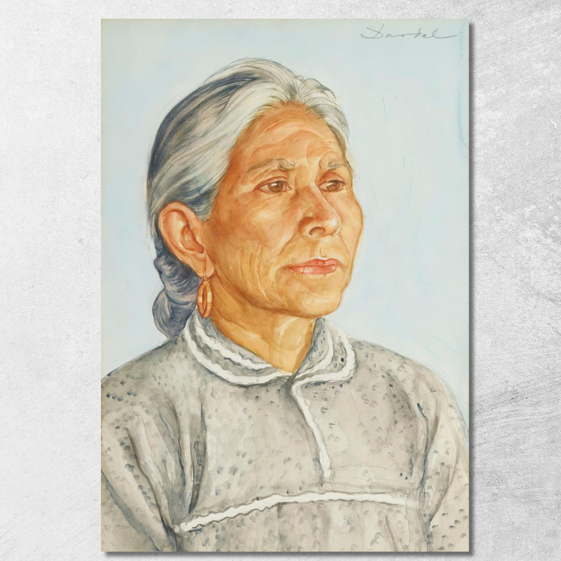 Vecchia Donna Messicana Nils Dardel ndr34 quadro stampato su tela