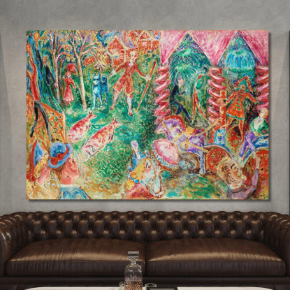 L'Hotel Del Turista A Rättvik Nils Dardel ndr46 quadro stampato su tela