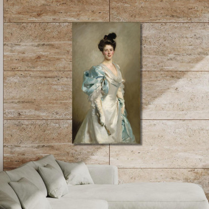 Mary Crowninshield Endicott Chamberlain La Signora Joseph Chamberlain John Singer Sargent jss161 quadro stampato su tela