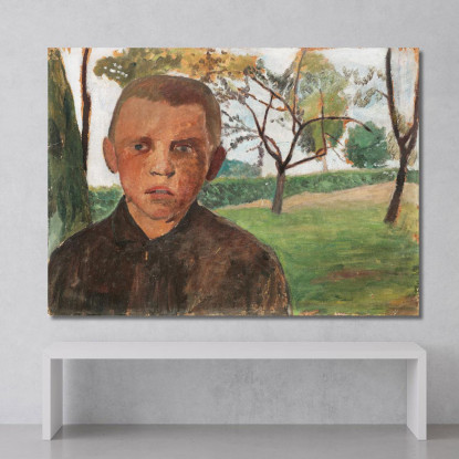Busto Di Un Ragazzo Davanti A Meli Paula Modersohn-Becker pmb5 quadro stampato su tela