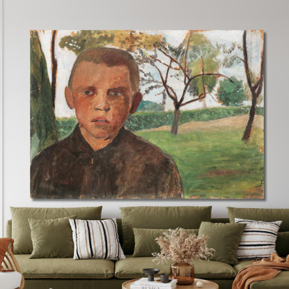Busto Di Un Ragazzo Davanti A Meli Paula Modersohn-Becker pmb5 quadro stampato su tela