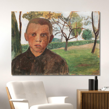 Busto Di Un Ragazzo Davanti A Meli Paula Modersohn-Becker pmb5 quadro stampato su tela