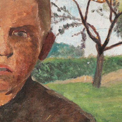 Busto Di Un Ragazzo Davanti A Meli Paula Modersohn-Becker pmb5 quadro stampato su tela