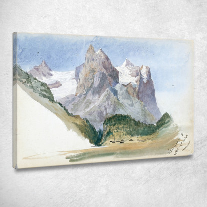 Cervino Dal Ghiacciaio Di Zmutt Zermatt John Singer Sargent jss164 quadro stampato su tela